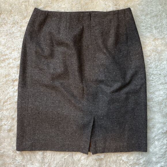Pendleton Women's Charcoal Wool & Silk Knee Length Pencil Skirt sz 8 Made In USA - Picture 3 of 6